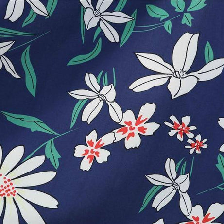 Robe vintage Bleue Marine Fleurie