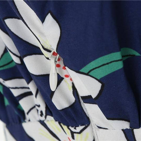 Robe vintage Bleue Marine Fleurie