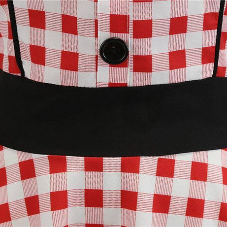 Robe vintage Vichy Blanche & Rouge pour Guinguette