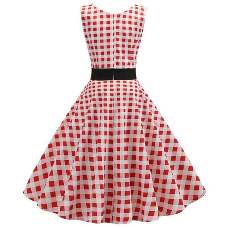 Robe vintage Vichy Blanche & Rouge pour Guinguette