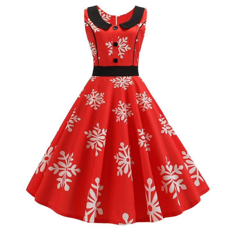Vintage Winterrotes Kleid