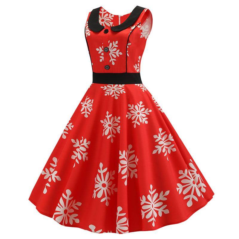 Vintage Winterrotes Kleid