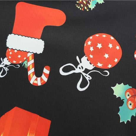 Robe vintage Noire à Motifs Noël