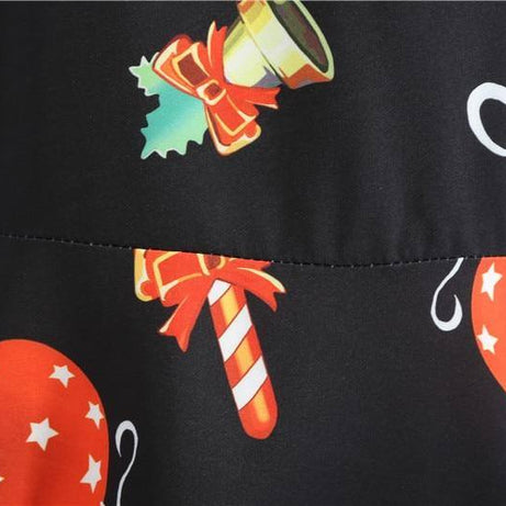 Robe vintage Noire à Motifs Noël