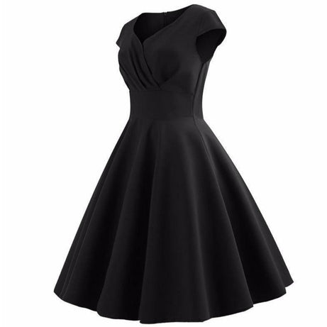 Absolut schwarzes Vintage-Kleid