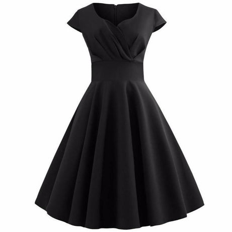 Absolut schwarzes Vintage-Kleid