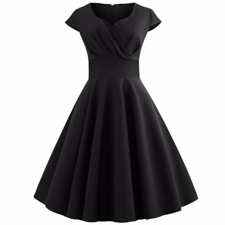 Absolut schwarzes Vintage-Kleid