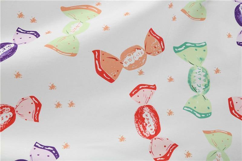 Robe vintage Blanche Motifs Bonbons