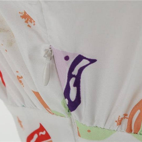 Robe vintage Blanche Motifs Bonbons