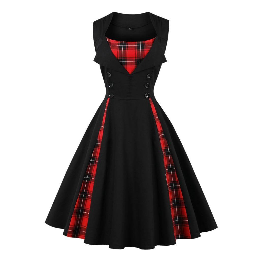 Schwarzes Vintage-Kleid mit göttlichem Bustier