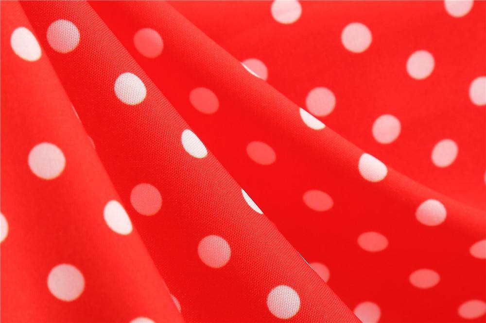 Robe vintage Rouge à Pois Blancs Chic
