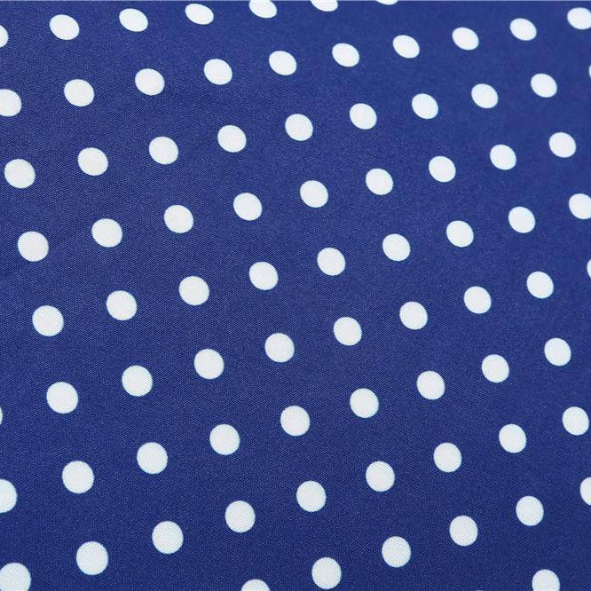 Robe vintage Bleue à Pois Blancs à Col Croisé