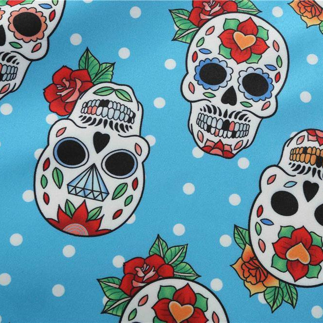 Robe vintage Bleue De La Muerte