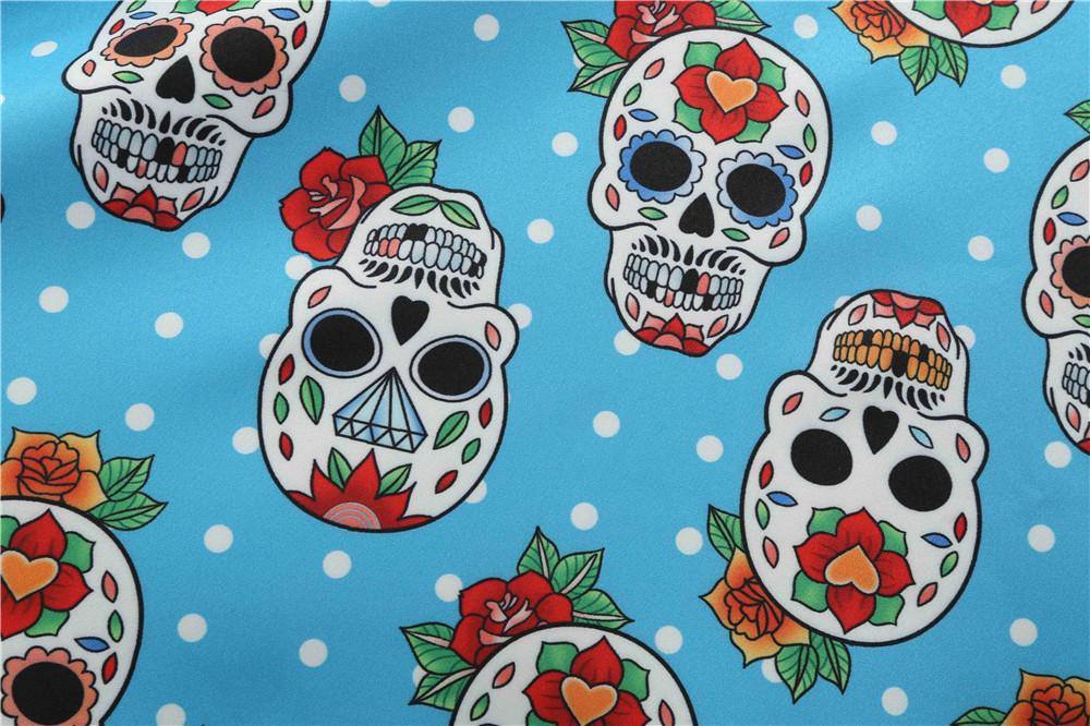 Robe vintage Bleue De La Muerte
