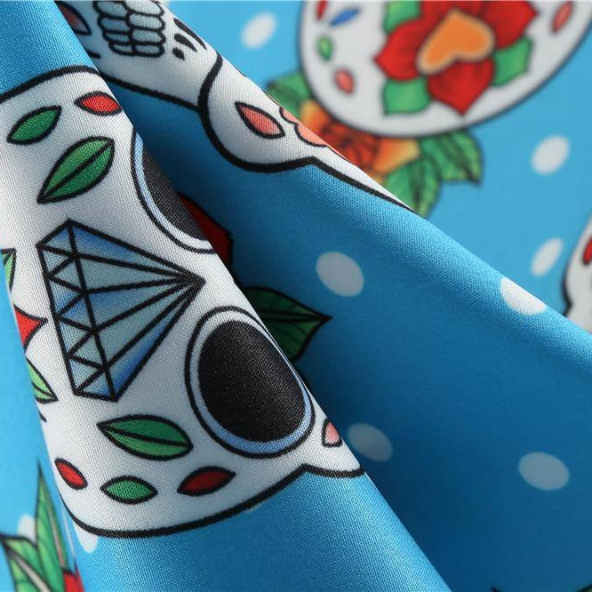 Robe vintage Bleue De La Muerte