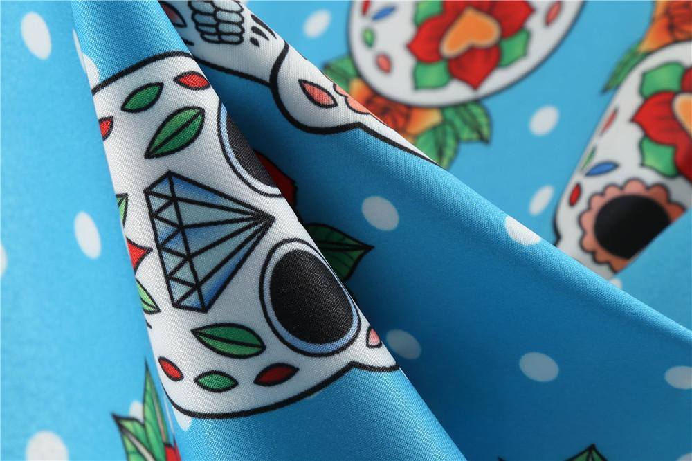 Robe vintage Bleue De La Muerte