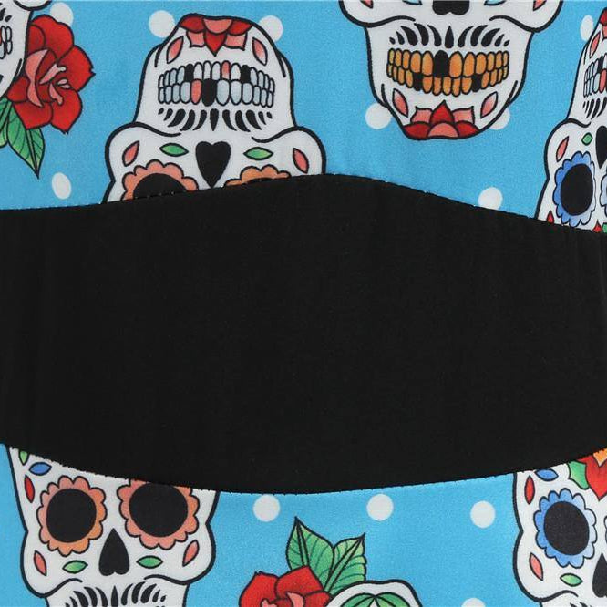 Robe vintage Bleue De La Muerte