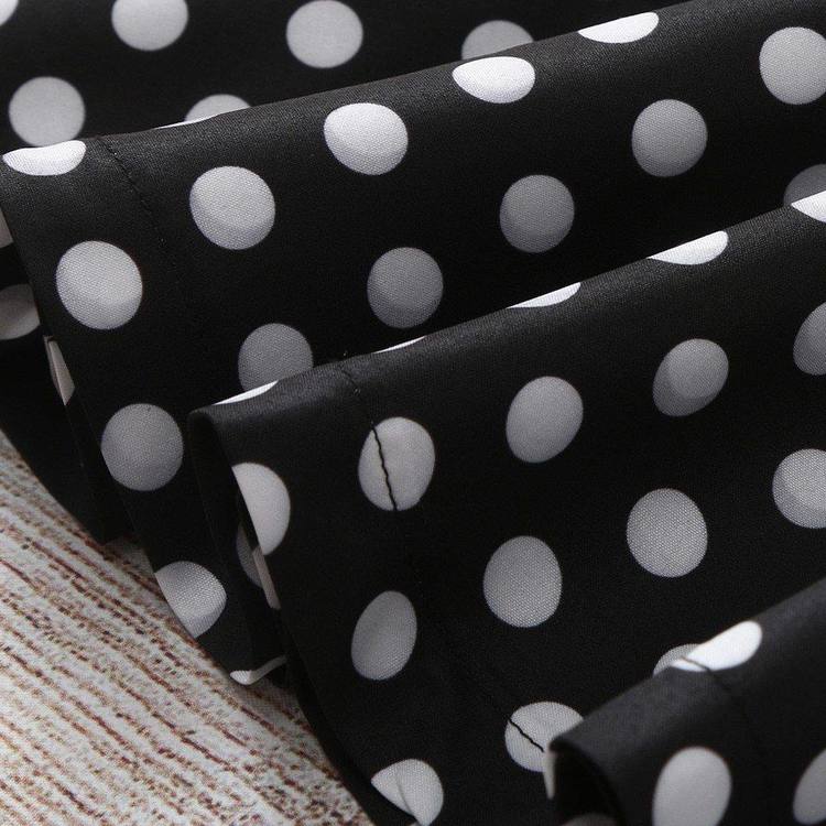 Robe vintage Noire à Pois Blancs Pour Enfant