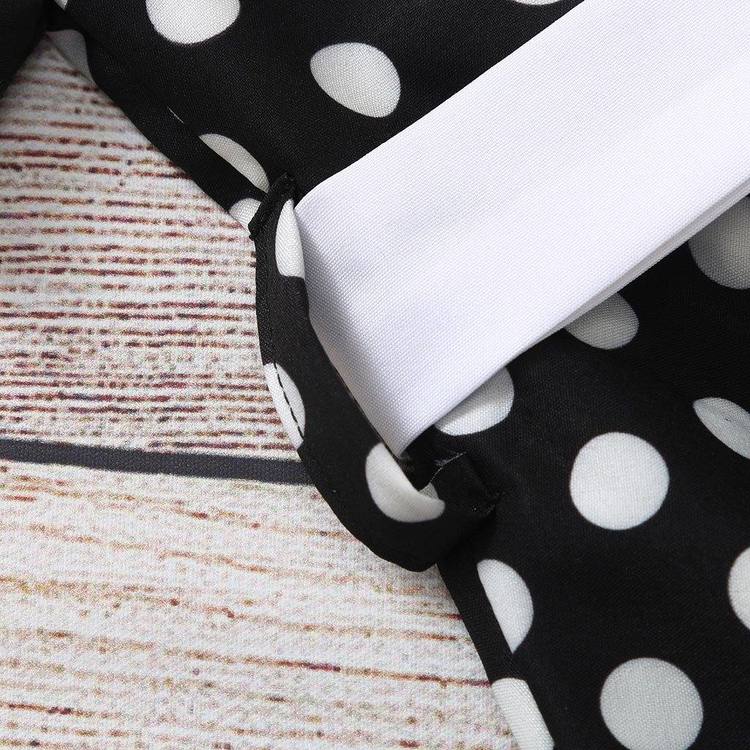 Robe vintage Noire à Pois Blancs Pour Enfant