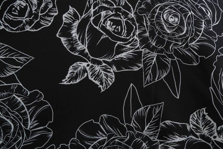 Robe vintage Noire Florale