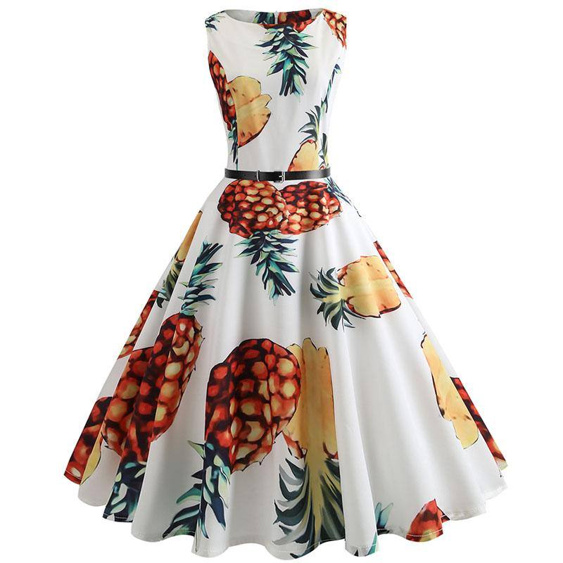 Fruchtiges Vintage-Kleid
