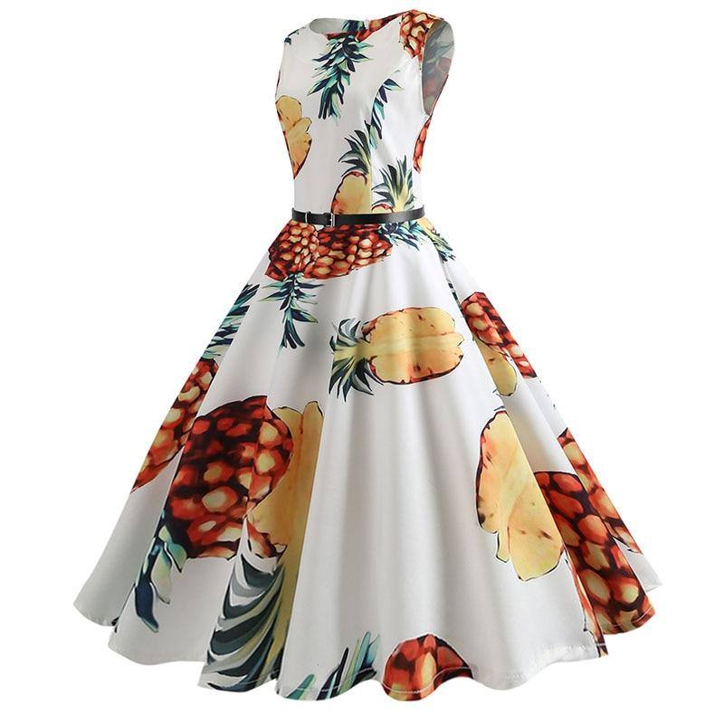 Fruchtiges Vintage-Kleid