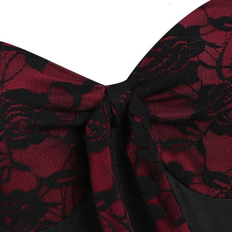 Robe vintage Noire à Gros Nœud