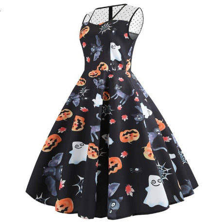 Robe vintage Noire Halloween