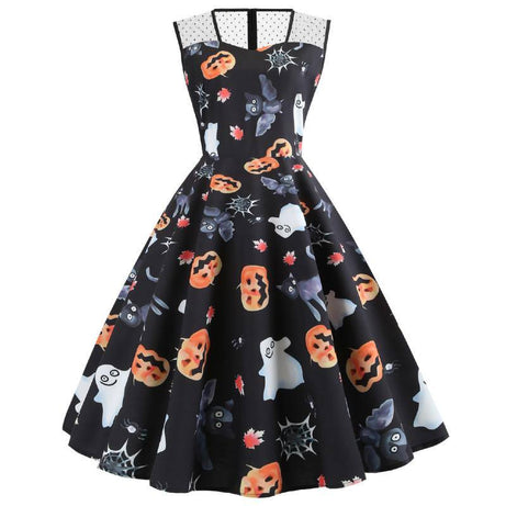 Robe vintage Noire Halloween