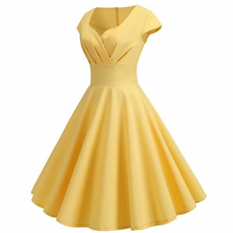 Gelbes Vintage-Kleid
