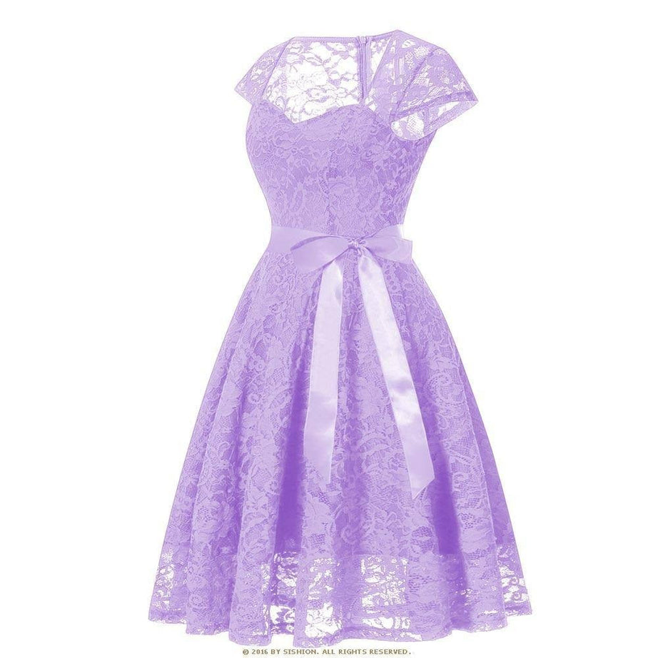 Lila Vintage-Kleid