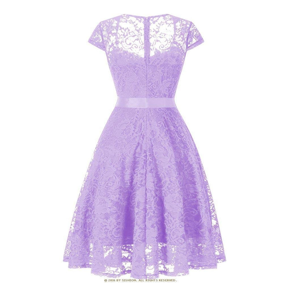 Lila Vintage-Kleid