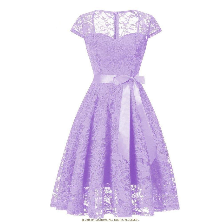 Lila Vintage-Kleid