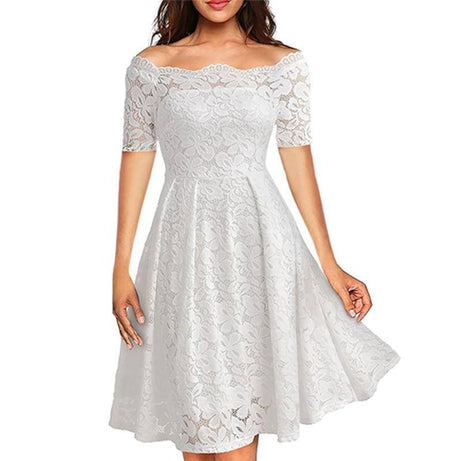 Robe vintages de Mariage Manches Courtes
