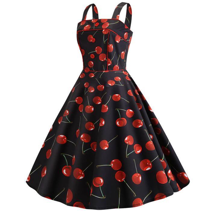Robe vintage Motifs Cerises