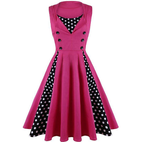 Vintage rosa Rockabilly-Kleid