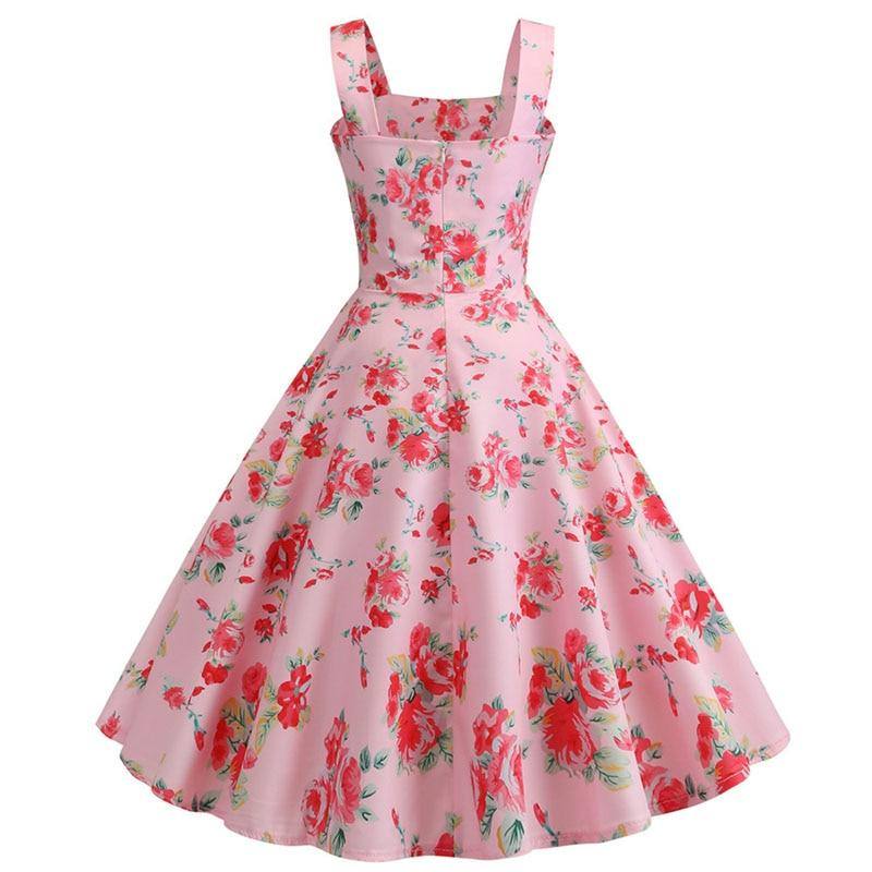 Vintage Puderrosa Kleid