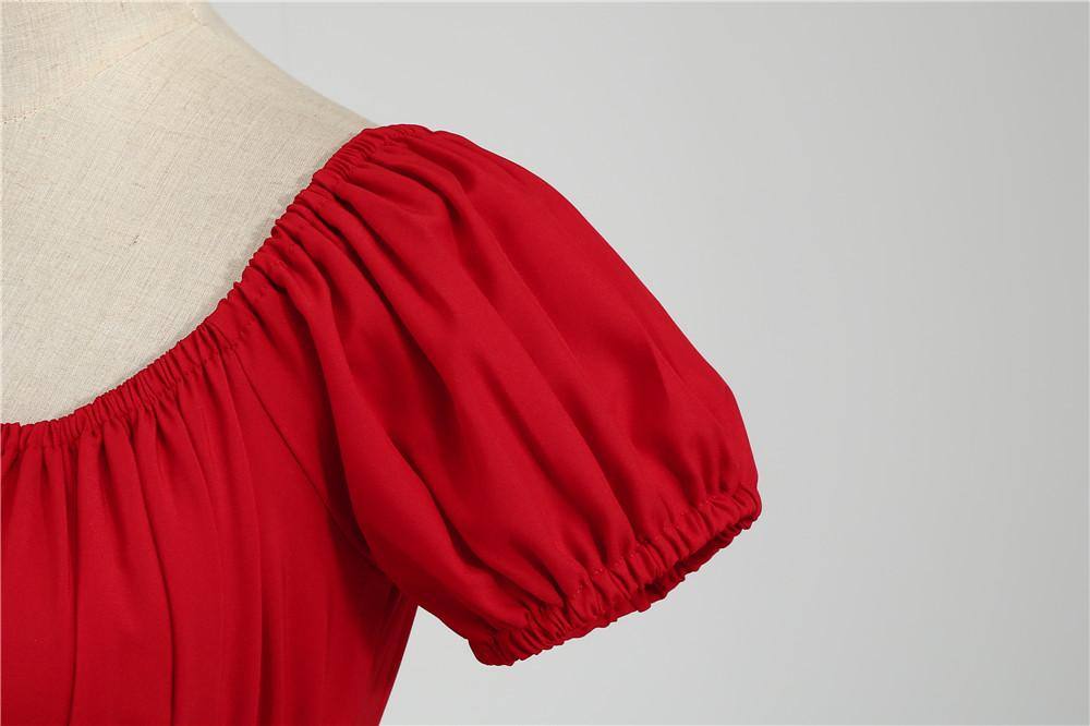 Robe vintage Rouge Uni