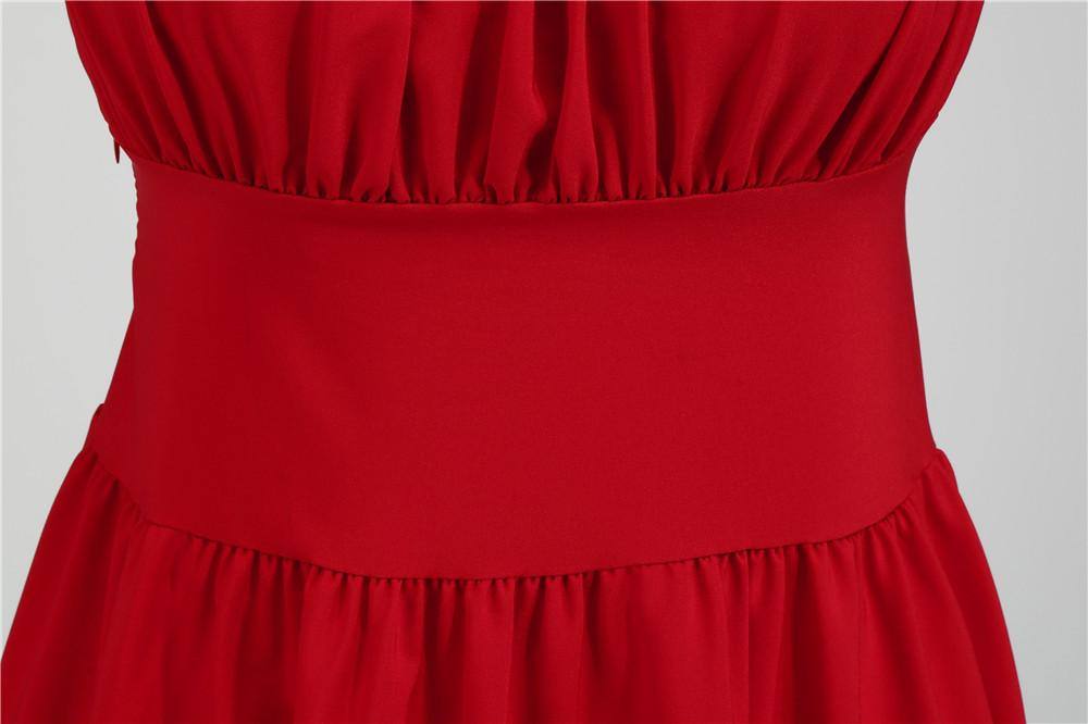 Robe vintage Rouge Uni