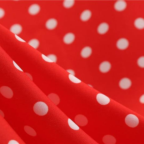 Robe vintage Rouge à Petits Pois Blanc