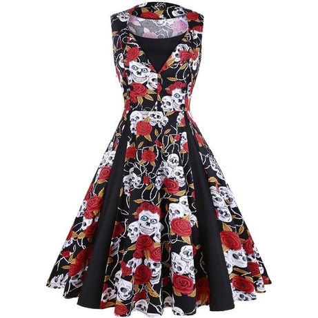 Robe vintage Têtes de Morts