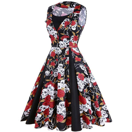 Robe vintage Têtes de Morts
