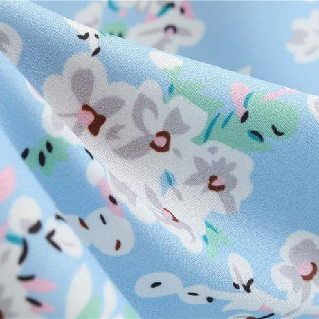 Robe vintage Turquoise Fleurie