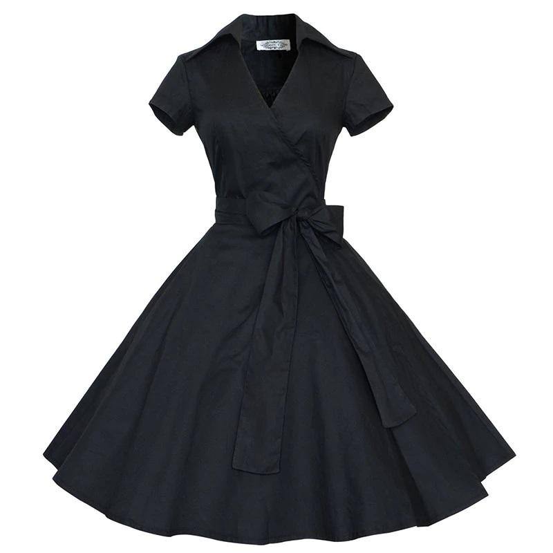 Robe vintage Noire Rétro 50's