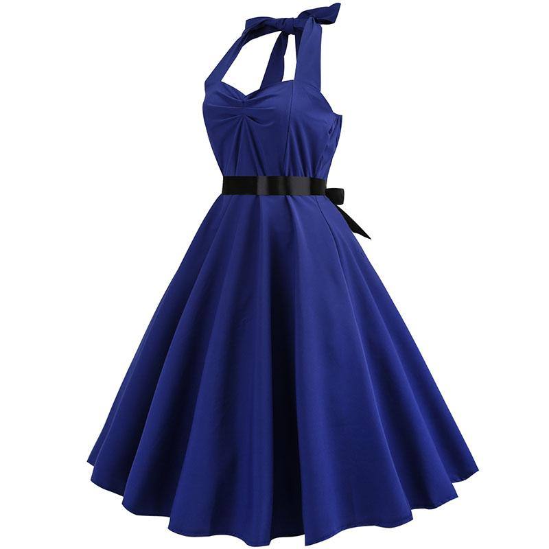 Robe vintage Bleue Marine Chic Rétro 50's
