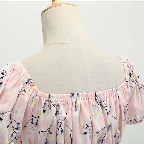 Robe vintage Fleurie Rose Pale