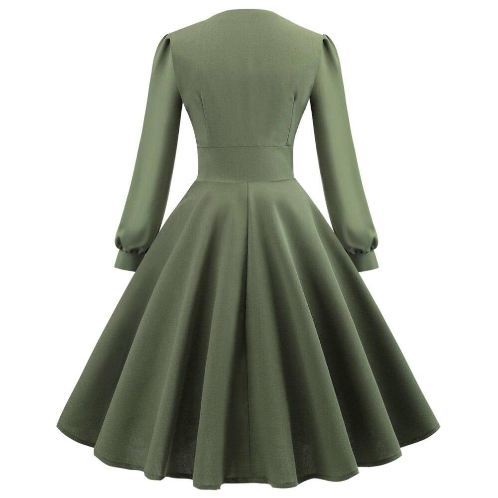 Robe vintage Rockabilly Hivernale Verdâtre