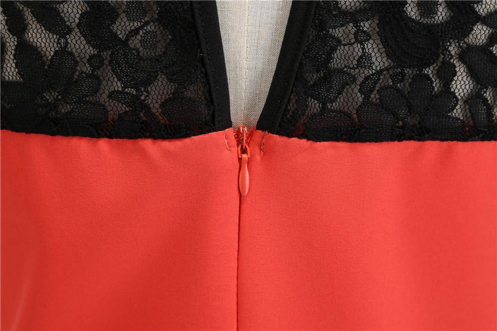 Robe Vintage Rouge Soirée Chic 50's