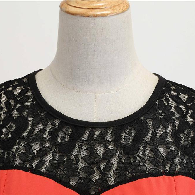 Robe Vintage Rouge Soirée Chic 50's