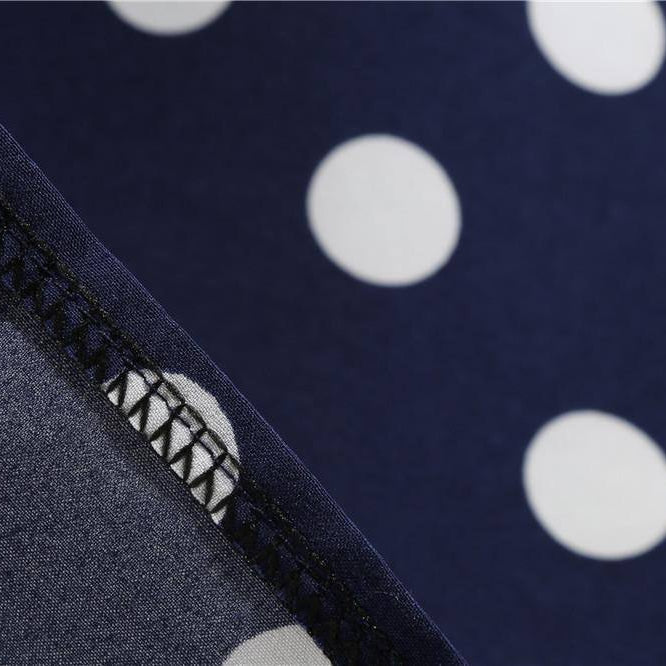 Robe vintage Bleue Marine à Pois Blancs Style Marin 50's